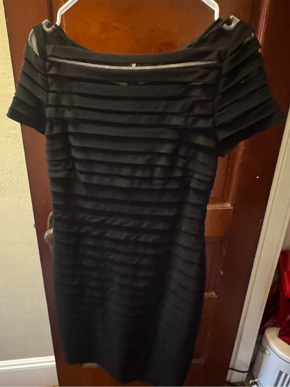 Adrianna Papell Black Layered cocktail dress